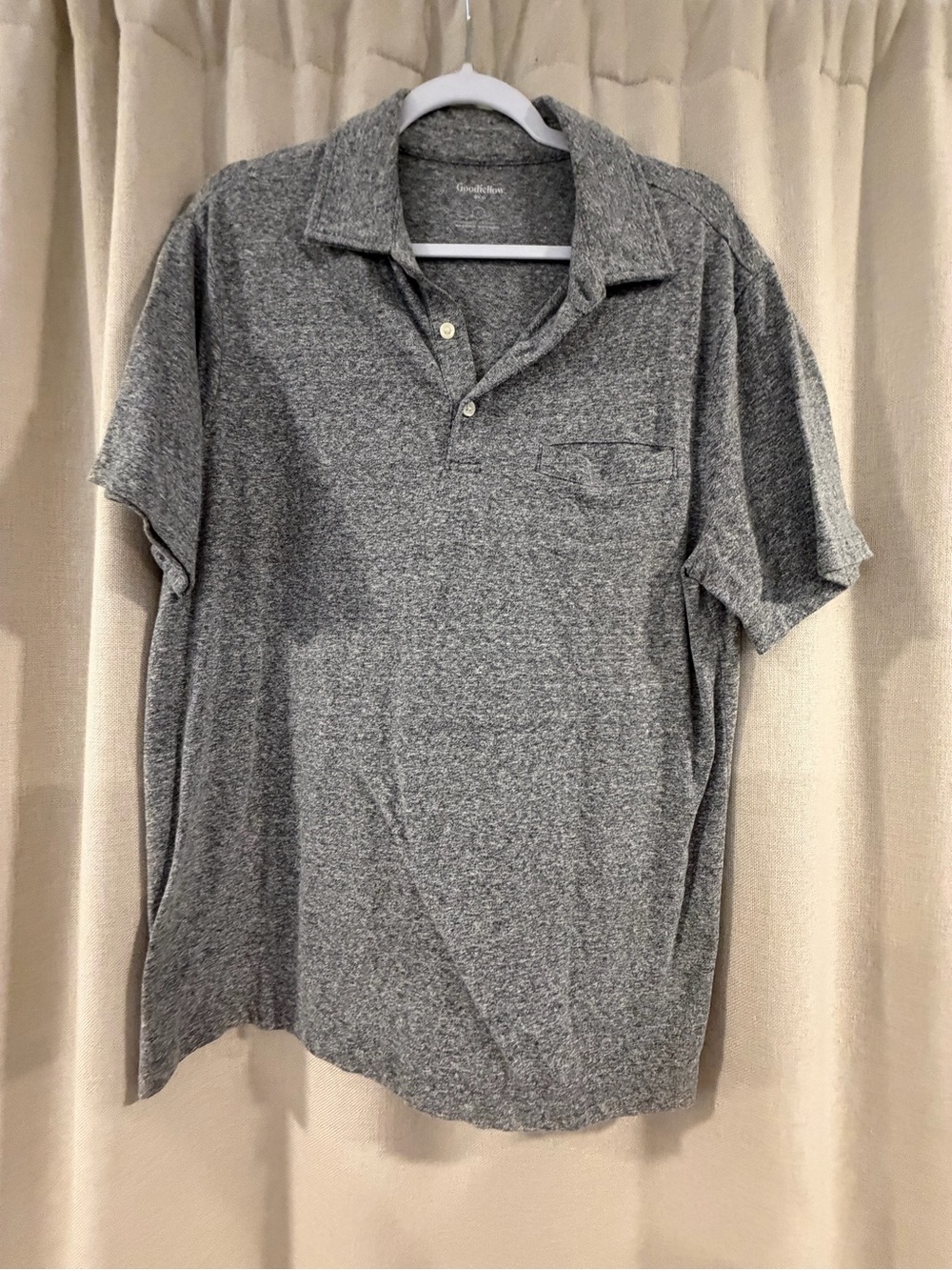 Goodfellow & Co Heather Gray Short-Sleeve Polo